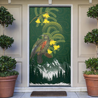 Kea Bird Kowhai New Zealand Door Cover Mountain Landscape Maori Art