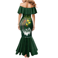 Kea Bird Kowhai New Zealand Family Matching Mermaid Dress and Hawaiian Shirt Mountain Landscape Maori Art LT22 - Polynesian Pride