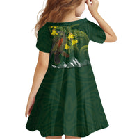 Kea Bird Kowhai New Zealand Family Matching Summer Maxi Dress and Hawaiian Shirt Mountain Landscape Maori Art LT22 - Polynesian Pride