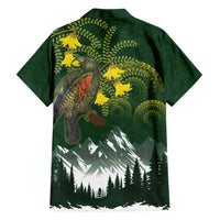 Kea Bird Kowhai New Zealand Family Matching Tank Maxi Dress and Hawaiian Shirt Mountain Landscape Maori Art LT22 - Polynesian Pride
