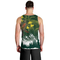 Kea Bird Kowhai New Zealand Men Tank Top Mountain Landscape Maori Art