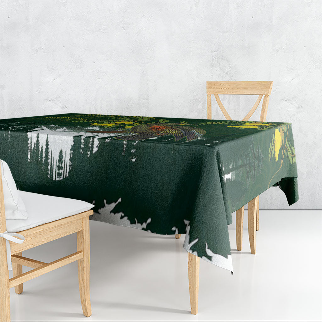 Kea Bird Kowhai New Zealand Tablecloth Mountain Landscape Maori Art
