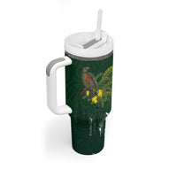 Kea Bird Kowhai New Zealand Tumbler With Handle Mountain Landscape Maori Art
