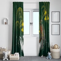 Kea Bird Kowhai New Zealand Window Curtain Mountain Landscape Maori Art