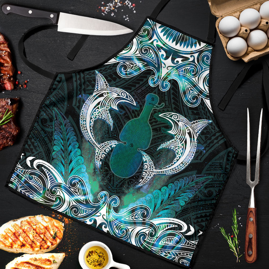 New Zealand Kotiate Weapon Apron Aotearoa Mango Paua Shell Maori Pattern