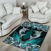New Zealand Kotiate Weapon Area Rug Aotearoa Mango Paua Shell Maori Pattern