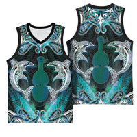New Zealand Kotiate Weapon Basketball Jersey Aotearoa Mango Paua Shell Maori Pattern