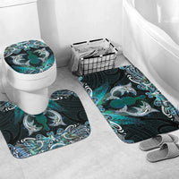 New Zealand Kotiate Weapon Bathroom Set Aotearoa Mango Paua Shell Maori Pattern
