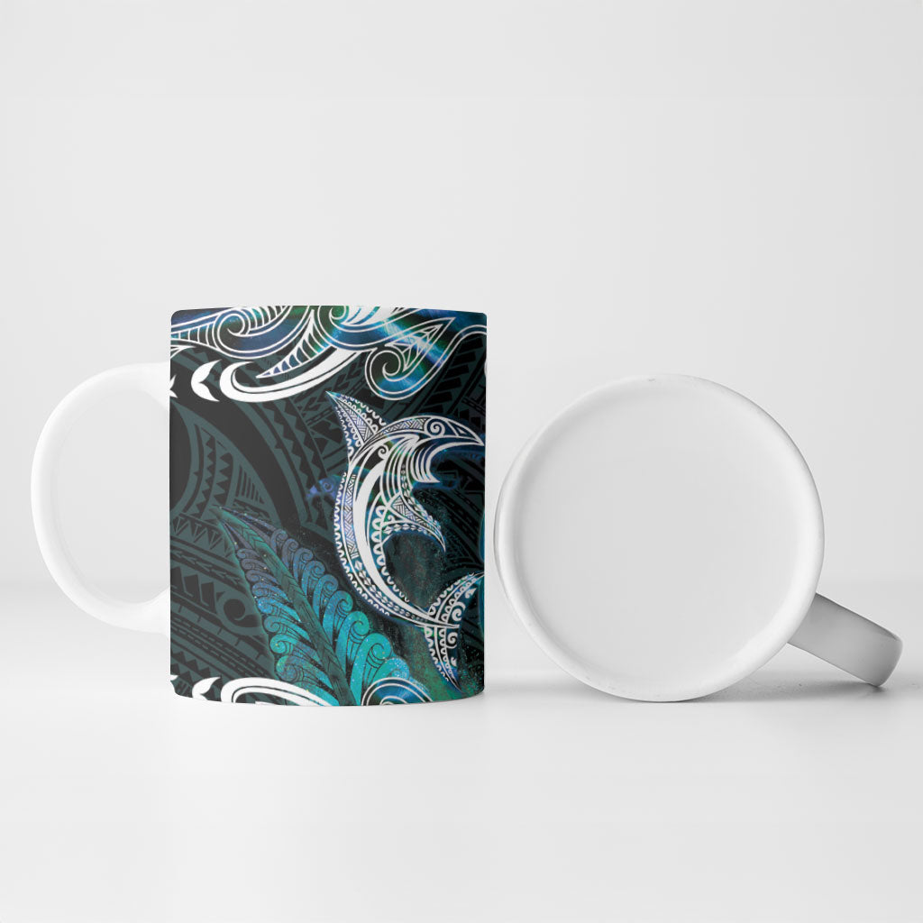 New Zealand Kotiate Weapon Ceramic Mug Aotearoa Mango Paua Shell Maori Pattern
