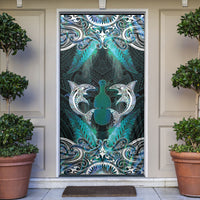 New Zealand Kotiate Weapon Door Cover Aotearoa Mango Paua Shell Maori Pattern