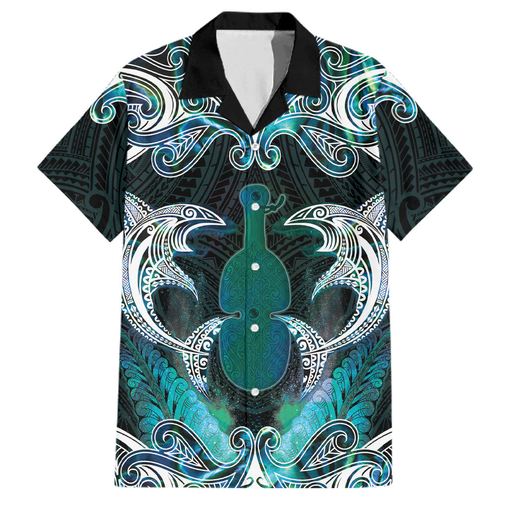 New Zealand Kotiate Weapon Family Matching Mermaid Dress and Hawaiian Shirt Aotearoa Mango Paua Shell Maori Pattern