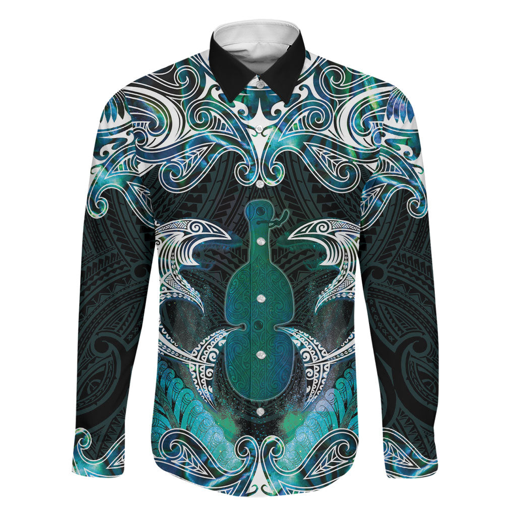 New Zealand Kotiate Weapon Family Matching Off Shoulder Short Dress and Hawaiian Shirt Aotearoa Mango Paua Shell Maori Pattern