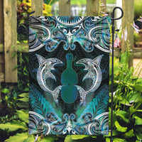 New Zealand Kotiate Weapon Garden Flag Aotearoa Mango Paua Shell Maori Pattern