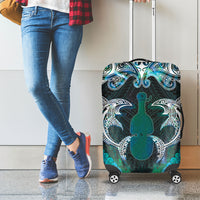 New Zealand Kotiate Weapon Luggage Cover Aotearoa Mango Paua Shell Maori Pattern