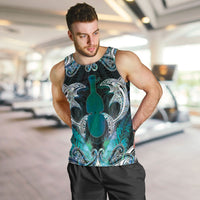 New Zealand Kotiate Weapon Men Tank Top Aotearoa Mango Paua Shell Maori Pattern