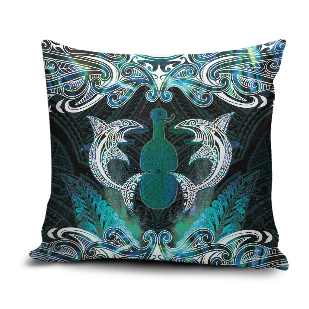 New Zealand Kotiate Weapon Pillow Cover Aotearoa Mango Paua Shell Maori Pattern