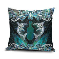 New Zealand Kotiate Weapon Pillow Cover Aotearoa Mango Paua Shell Maori Pattern