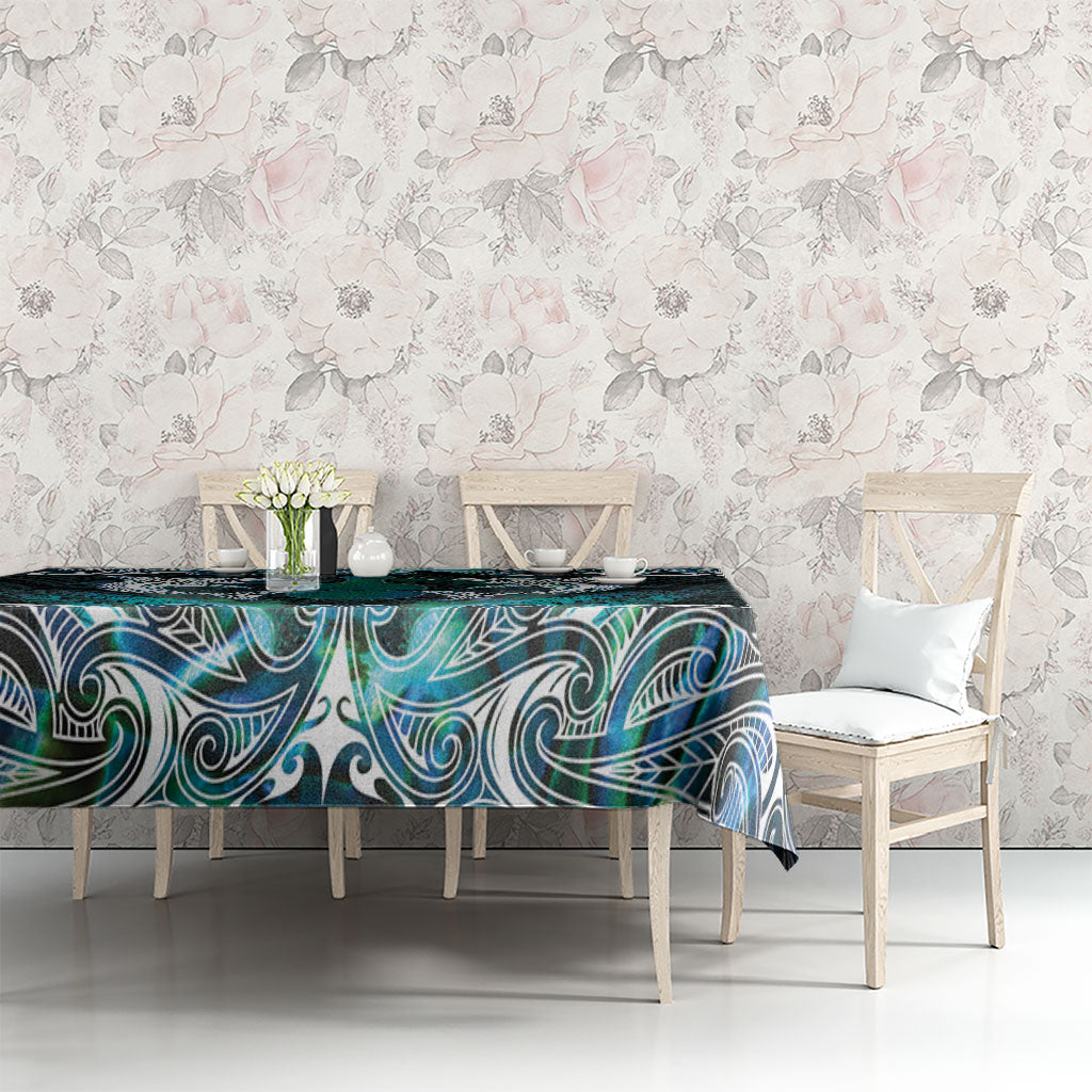 New Zealand Kotiate Weapon Tablecloth Aotearoa Mango Paua Shell Maori Pattern