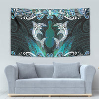 New Zealand Kotiate Weapon Tapestry Aotearoa Mango Paua Shell Maori Pattern
