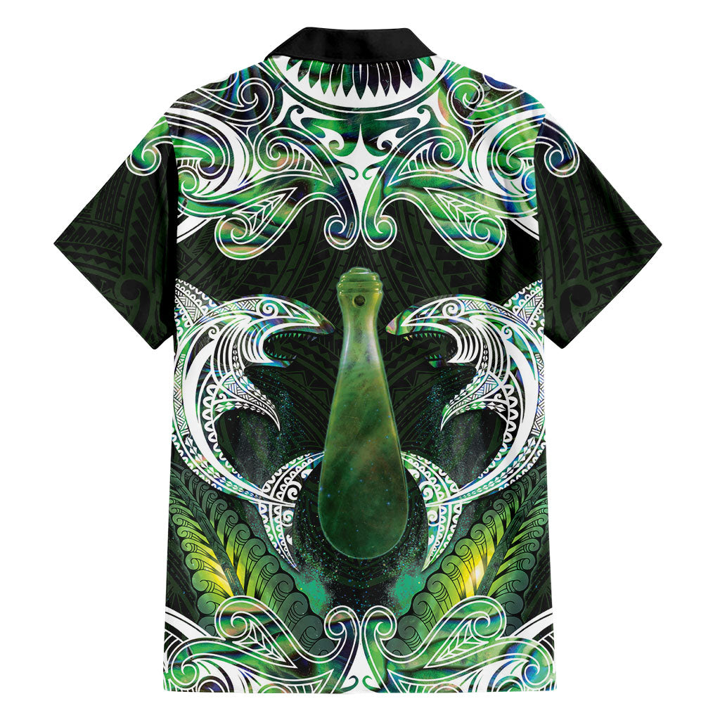 New Zealand Mere Pounamu Weapon Hawaiian Shirt Aotearoa Mango Paua Shell Maori Pattern