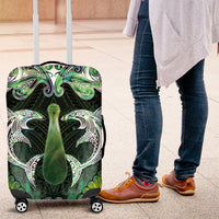 New Zealand Mere Pounamu Weapon Luggage Cover Aotearoa Mango Paua Shell Maori Pattern