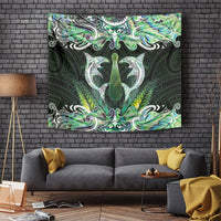 New Zealand Mere Pounamu Weapon Tapestry Aotearoa Mango Paua Shell Maori Pattern