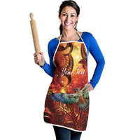 New Zealand Kea Bird Matariki Personalised Apron Silver Fern Maori Pattern
