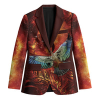 New Zealand Kea Bird Matariki Personalised Blazer Silver Fern Maori Pattern
