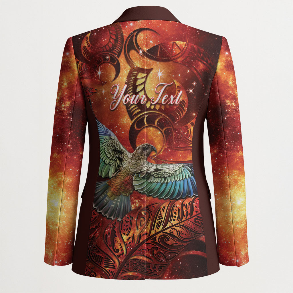 New Zealand Kea Bird Matariki Personalised Blazer Silver Fern Maori Pattern