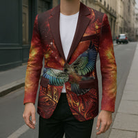 New Zealand Kea Bird Matariki Personalised Blazer Silver Fern Maori Pattern