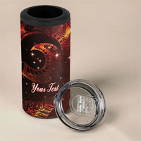 New Zealand Kea Bird Matariki Personalised 4 in 1 Can Cooler Tumbler Silver Fern Maori Pattern