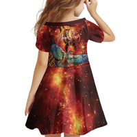 New Zealand Kea Bird Matariki Personalised Family Matching Off The Shoulder Long Sleeve Dress and Hawaiian Shirt Silver Fern Maori Pattern LT22 - Polynesian Pride