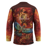 New Zealand Kea Bird Matariki Personalised Hockey Jersey Silver Fern Maori Pattern
