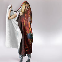 New Zealand Kea Bird Matariki Personalised Hooded Blanket Silver Fern Maori Pattern