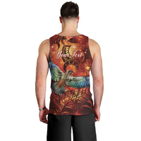 New Zealand Kea Bird Matariki Personalised Men Tank Top Silver Fern Maori Pattern