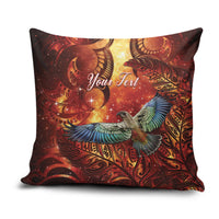 New Zealand Kea Bird Matariki Personalised Pillow Cover Silver Fern Maori Pattern