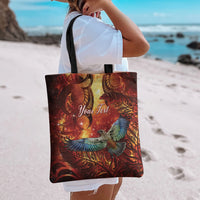 New Zealand Kea Bird Matariki Personalised Tote Bag Silver Fern Maori Pattern
