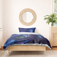 Takahe New Zealand Personalised Bedding Set Harakeke Silver Fern Maori Pattern
