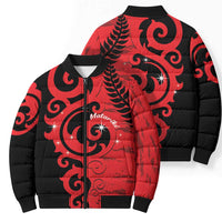 New Zealand Matariki Bomber Puffer Jacket Maori New Year Koru Pattern