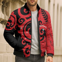 New Zealand Matariki Bomber Puffer Jacket Maori New Year Koru Pattern