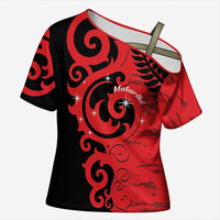 New Zealand Matariki Cross Shoulder Shirt Maori New Year Koru Pattern