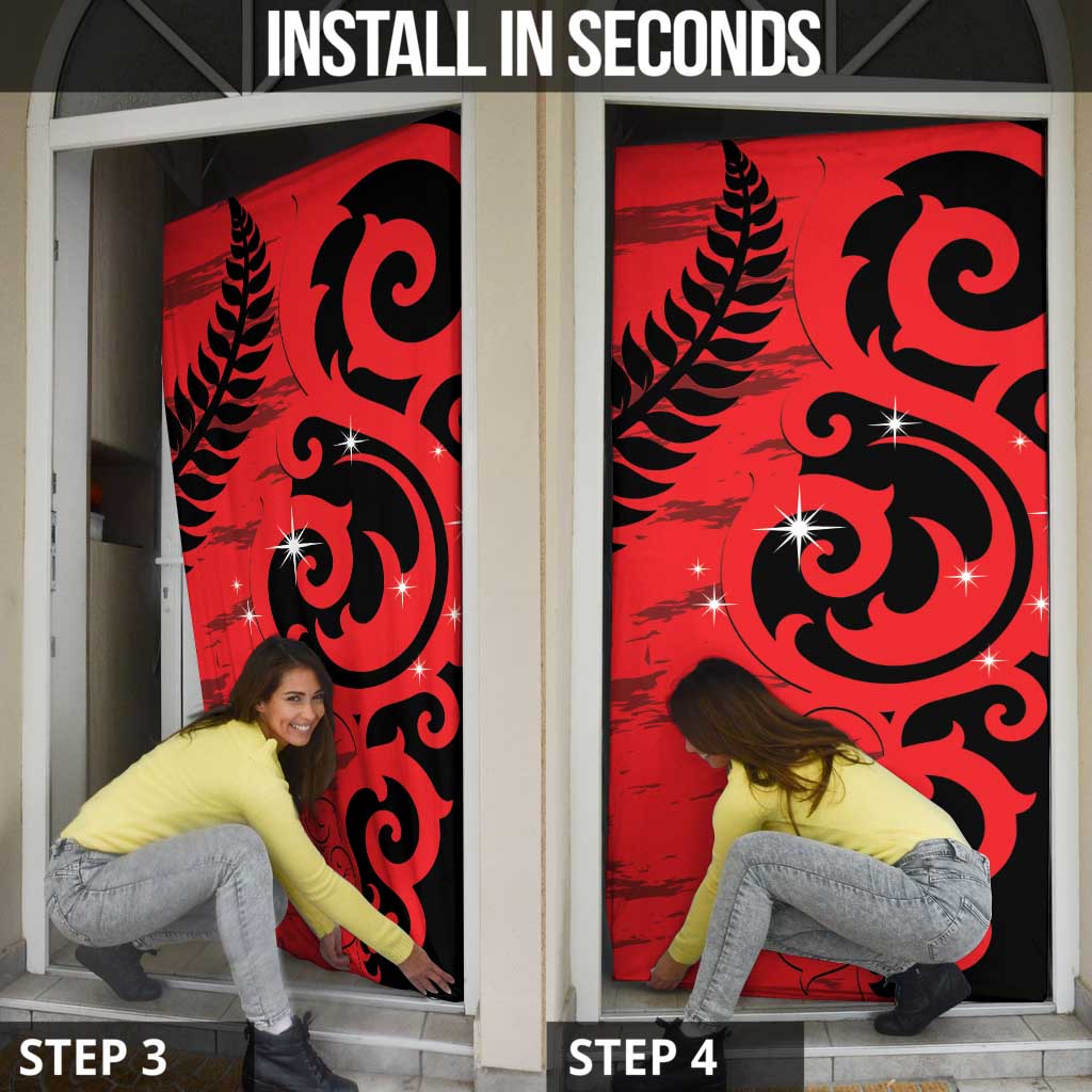 New Zealand Matariki Door Cover Maori New Year Koru Pattern