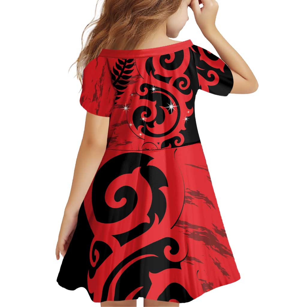 New Zealand Matariki Family Matching Off Shoulder Short Dress and Hawaiian Shirt Maori New Year Koru Pattern LT22 - Polynesian Pride