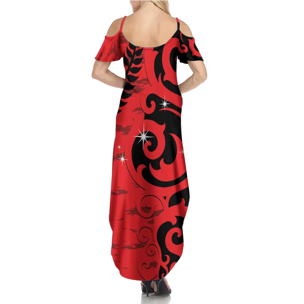 New Zealand Matariki Family Matching Summer Maxi Dress and Hawaiian Shirt Maori New Year Koru Pattern LT22 - Polynesian Pride