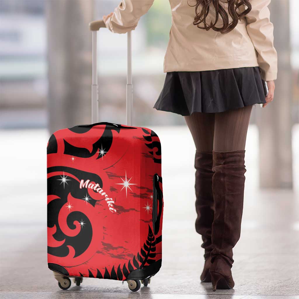 New Zealand Matariki Luggage Cover Maori New Year Koru Pattern
