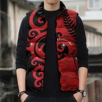 New Zealand Matariki Sleeveless Puffer Jacket Maori New Year Koru Pattern