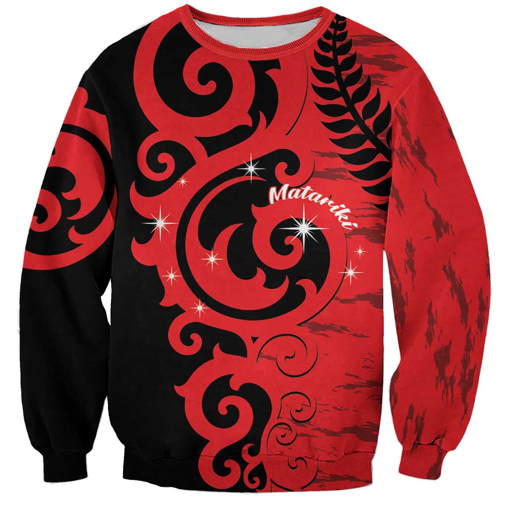 New Zealand Matariki Sweatshirt Maori New Year Koru Pattern