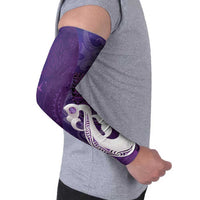 New Zealand Matariki Arm Sleeves Maori Manaia Galaxy Silver Fern Purple Color