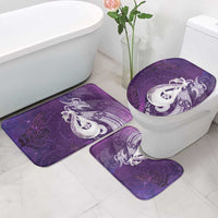 New Zealand Matariki Bathroom Set Maori Manaia Galaxy Silver Fern Purple Color