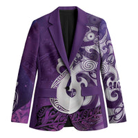 New Zealand Matariki Blazer Maori Manaia Galaxy Silver Fern Purple Color